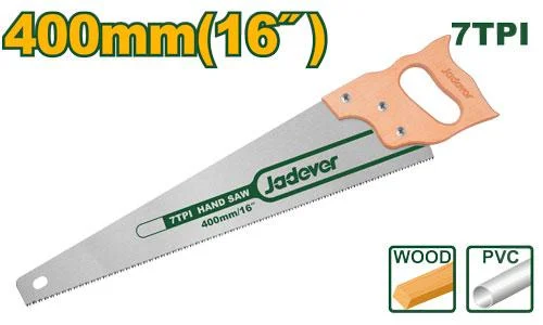 Ferăstrău manual cu mâner din lemn 400mm; Jadever