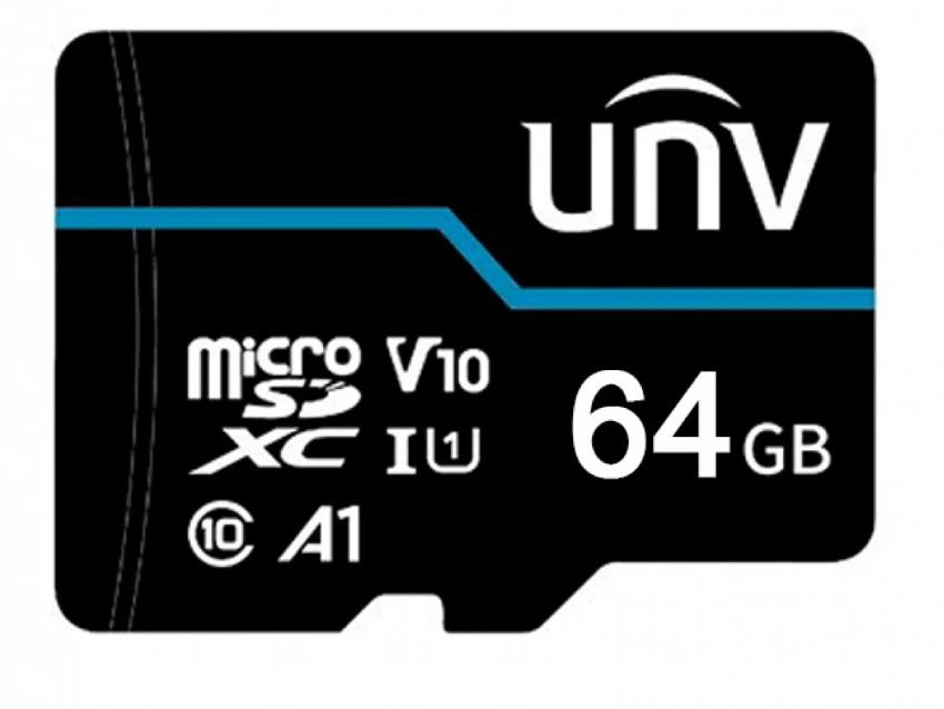 Card de memorie MicroSD Uniview TF-64G-T-L-IN Blue, 64Gb, (R/W:80/20MB/s)