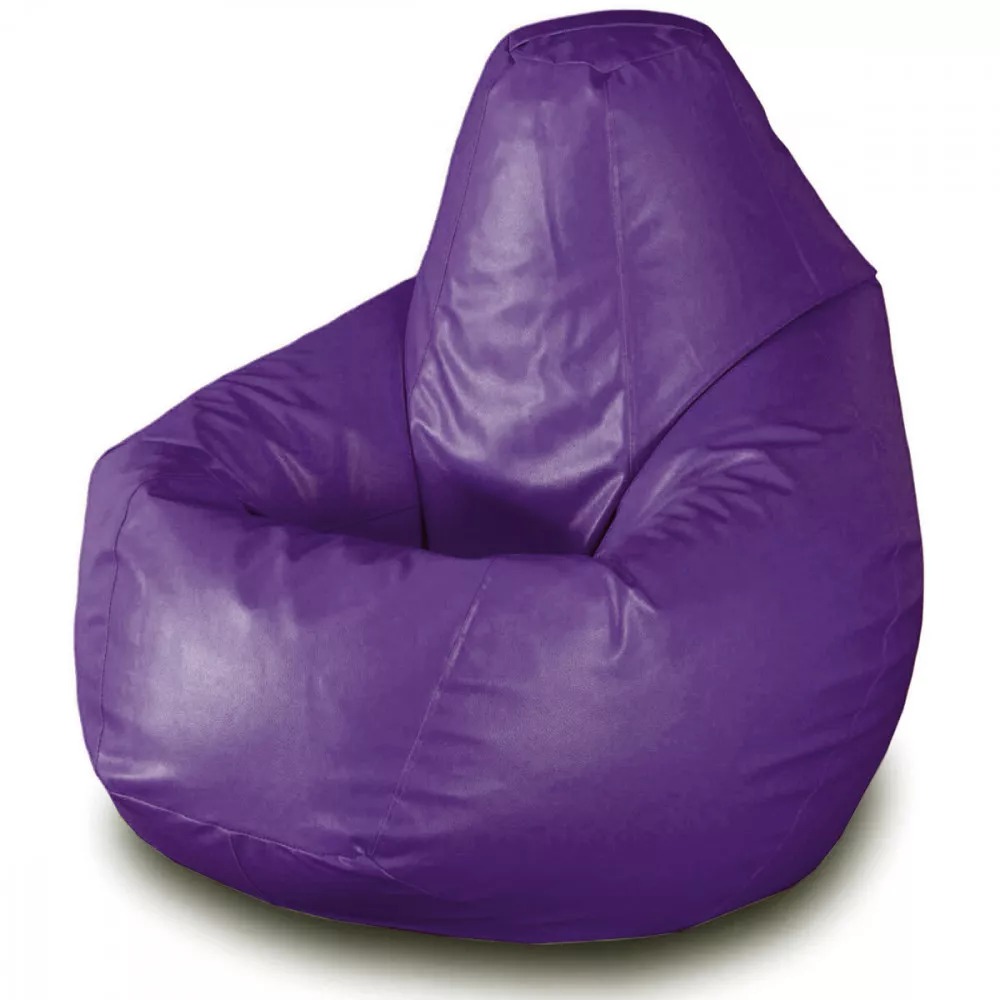 Fotoliu Bean Bag pară mărimea XL din ecopiele MAX culoarea violetă