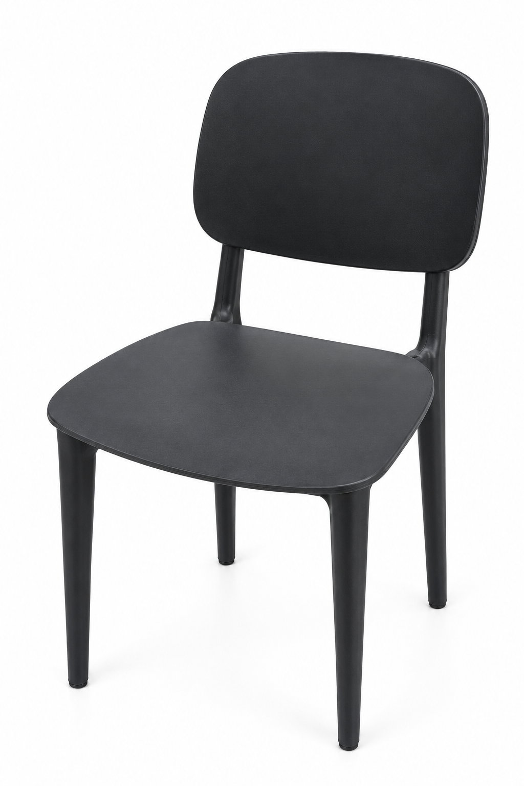 Scaun de dining din plastic, gri / negru