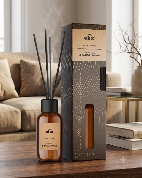 Diffuser de parfum pentru casă ELIX – Vanilla & Sandalwood 130 ml