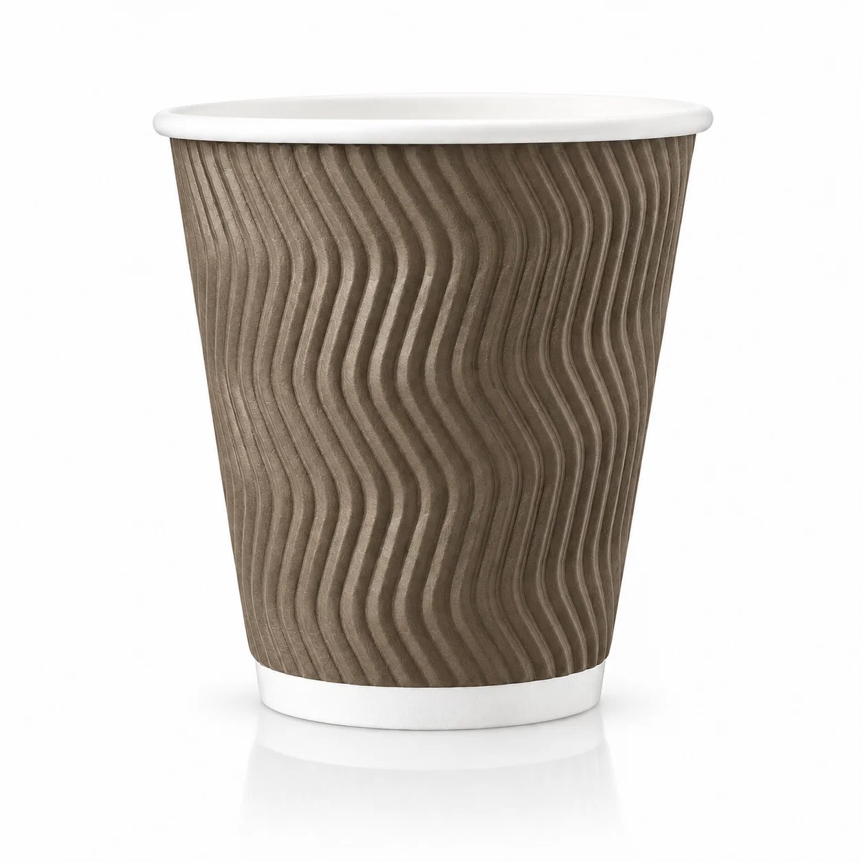 Pahar din hirtie Ripple S 10oz (300 ml) craft d90mm (25 buc)