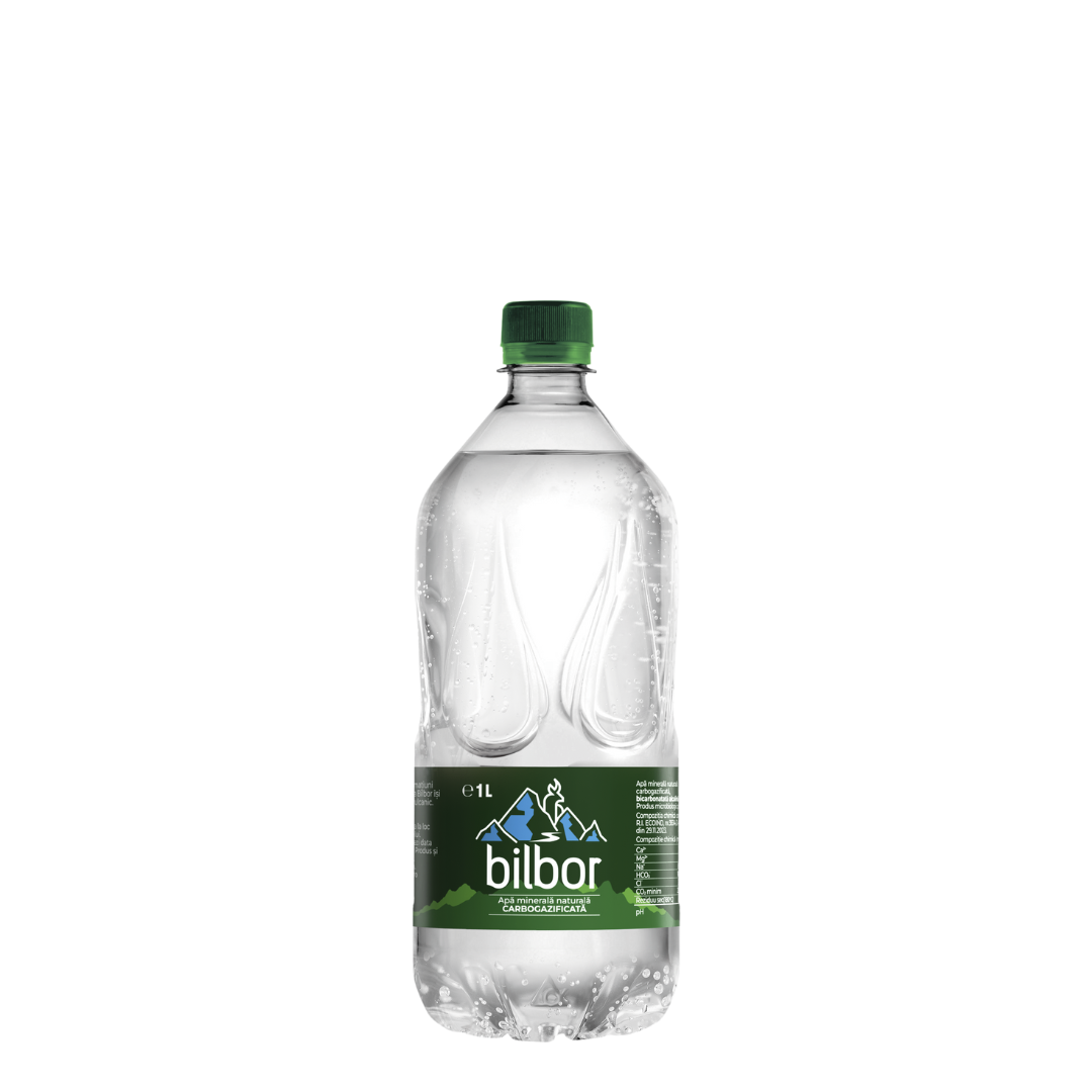BILBOR - apă minerală carbogazificată 1,0 L