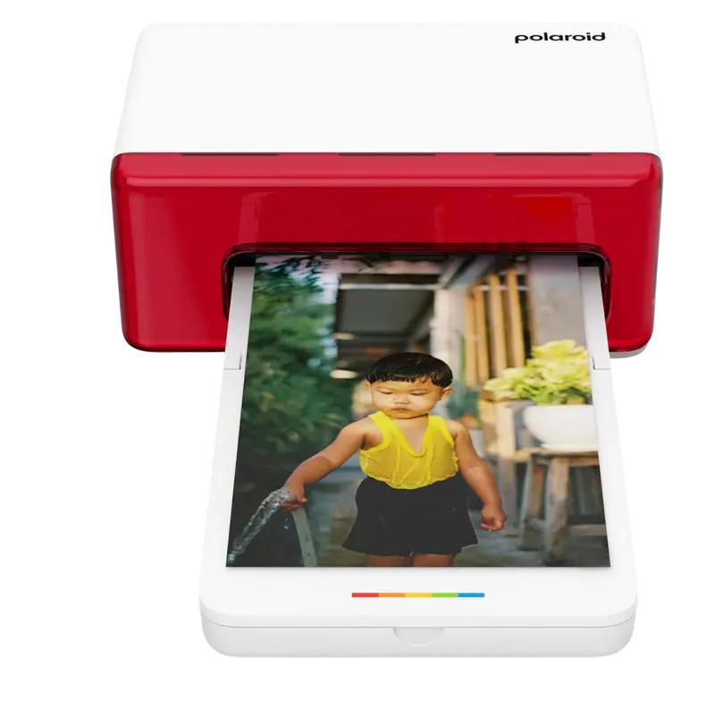 Imprimantă foto Polaroid Hi Print 4x6, Alb | Roșu