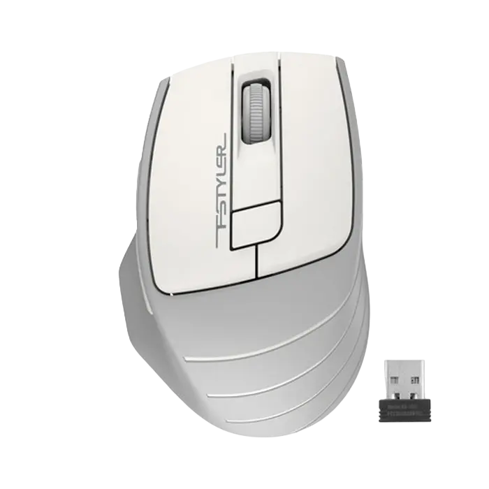 Mouse Wireless A4Tech FG30S, Alb/Gri