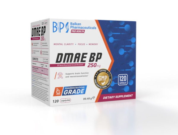 DMAE 250 mg, 120 capsule | Balkan Pharmaceuticals
