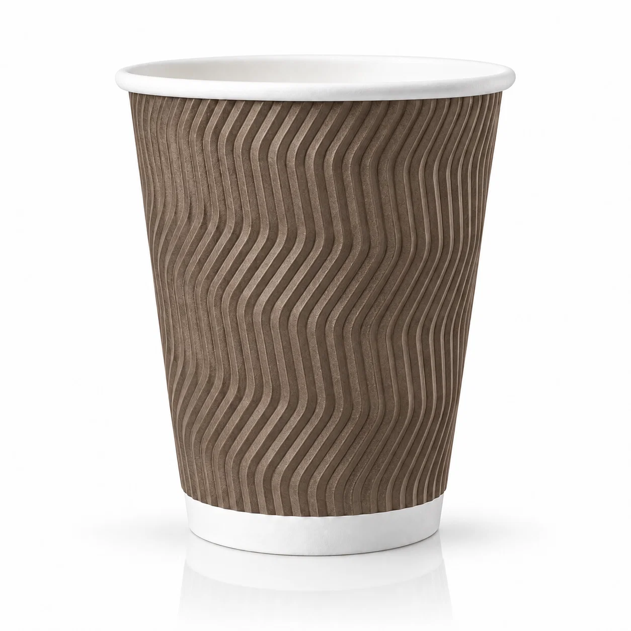 Pahar din hirtie Ripple S 12oz (360 ml) craft d90mm  (25 buc)