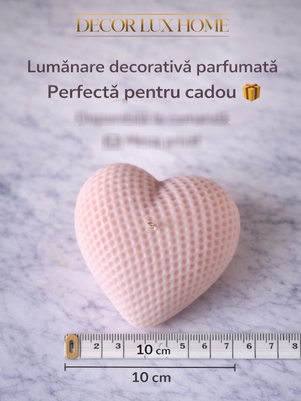 Lumanare aromata in forma de inima mare