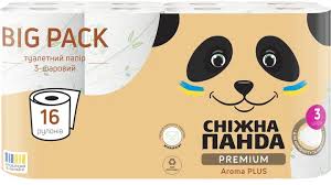 PANDA Hirtie igienica Premium Aroma Plus 3str. 16 role  142foi  17,75м