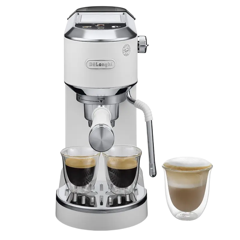 Cafetiera manuala DeLonghi EC890WI, 1450W, Alb