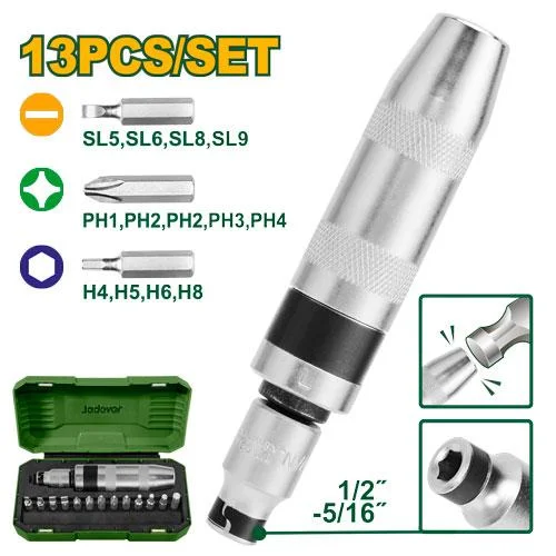 Set șurubelniță de impact cu 13 piese JDYM1B13 Jadever