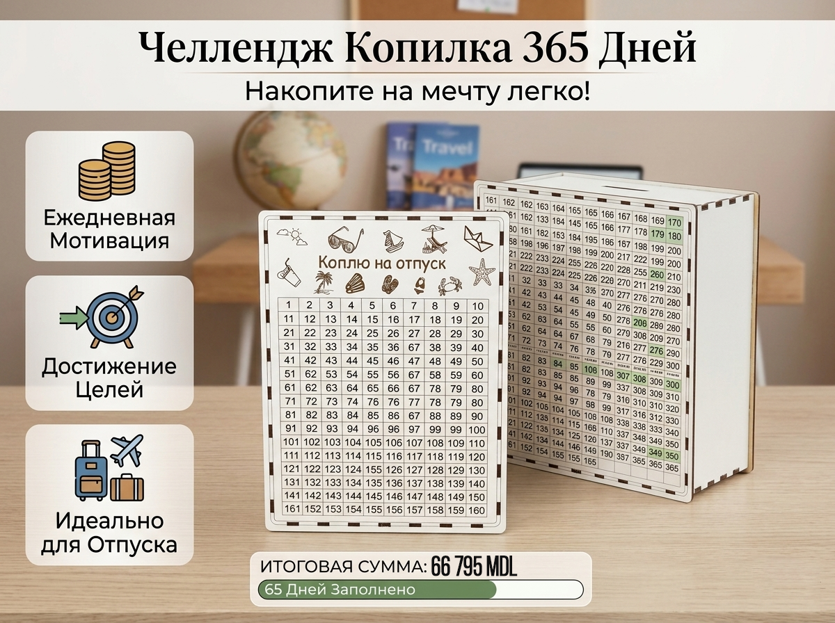 Pușculiță din placaj „365 de zile”