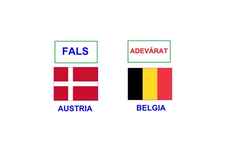 UE-10 Joc cu jetoane Uniunea Europeană. Ţări şi drapele. Adevărat sau fals. (6+)