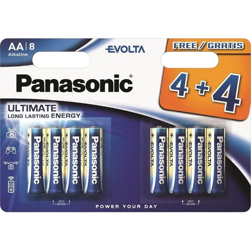 Baterii Panasonic LR03EGE, AAA, 8buc.