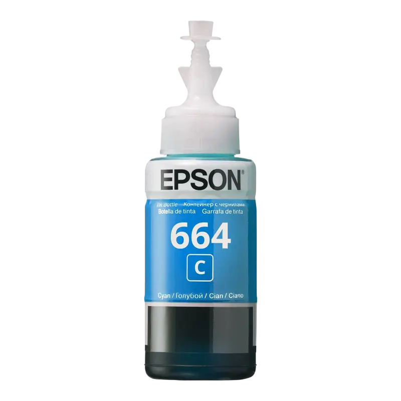 Recipient de cerneală Epson T664, 70ml, Cyan