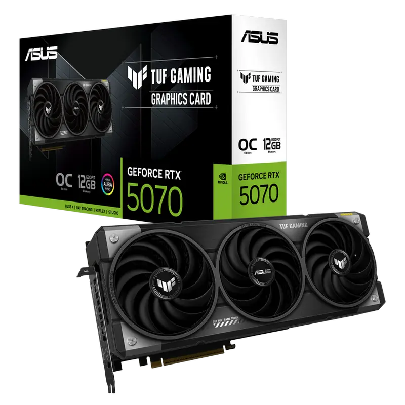 Placă Video ASUS TUF-RTX5070-O12G-GAMING, 12GB GDDR7 192bit