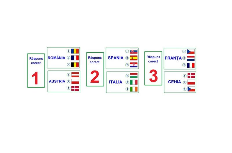 UE-9 Joc cu jetoane Uniunea Europeană. Ţări şi drapele. (6+)