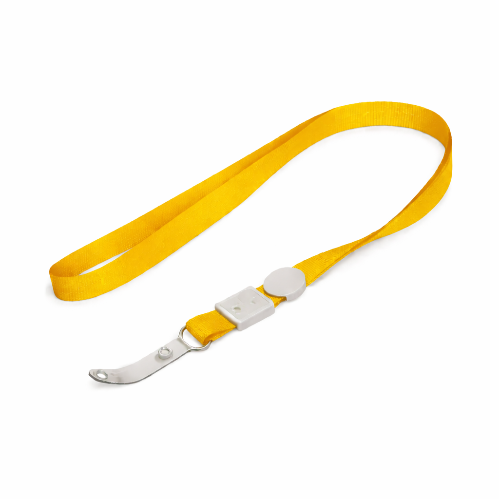 Set 100 snururi ecuson galbene 10 mm cu clip metalic