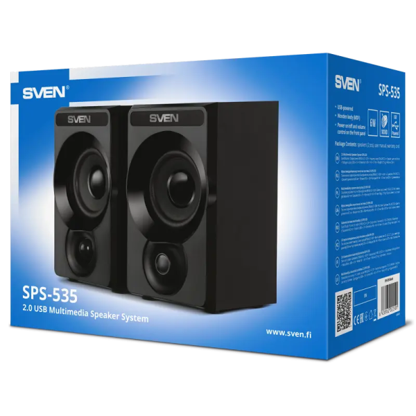 Boxă portabilă 2.0 CH SVEN SPS-535, Negru