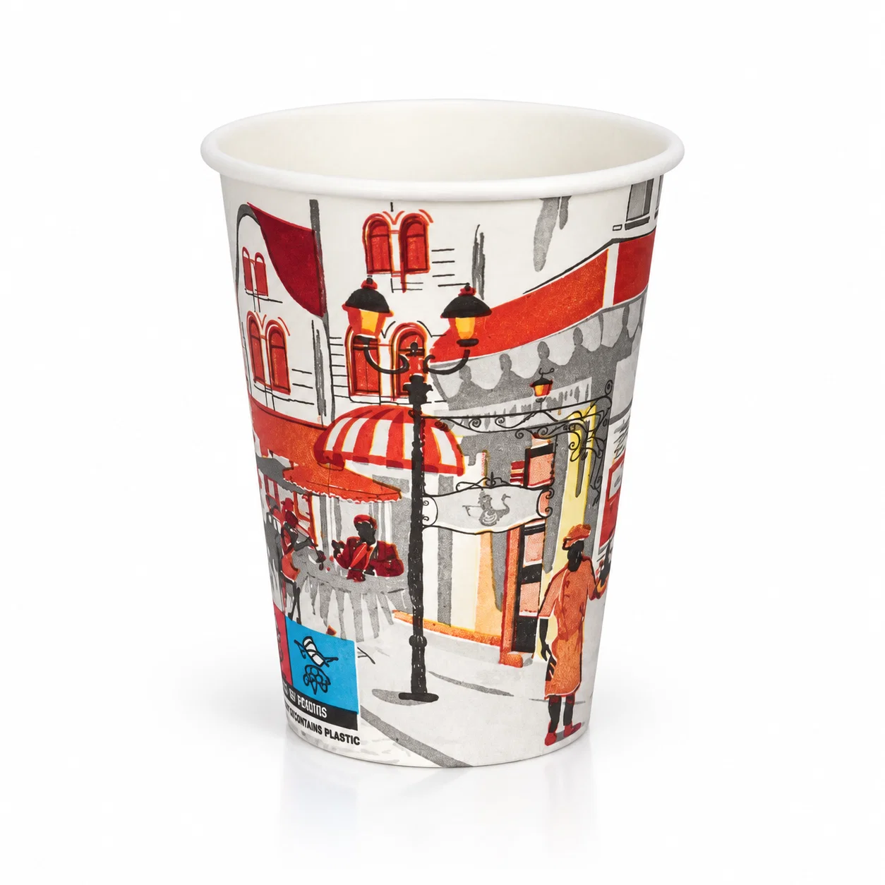 Pahar din hirtie 280ml CITY eco d80 (50 buc)