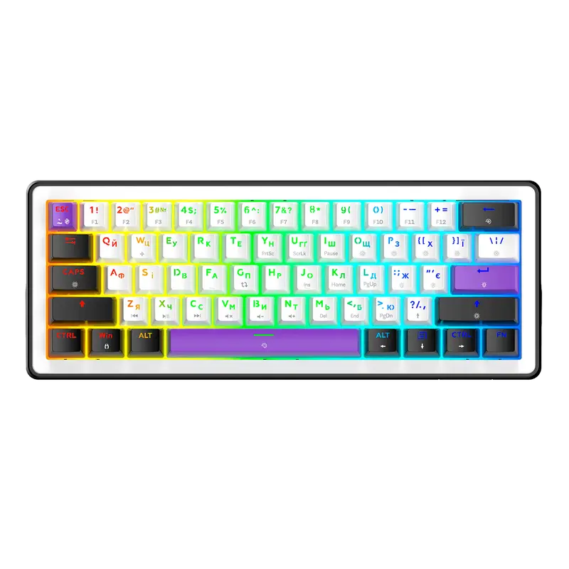 Tastatură HATOR Hellyberry HK60, Cu fir, Alb