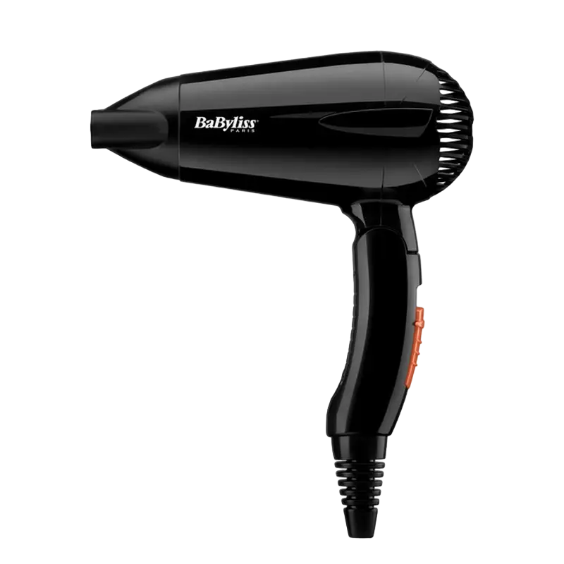 Uscător de păr compact BaByliss Travel Dry 5344E, 2000 W, Negru