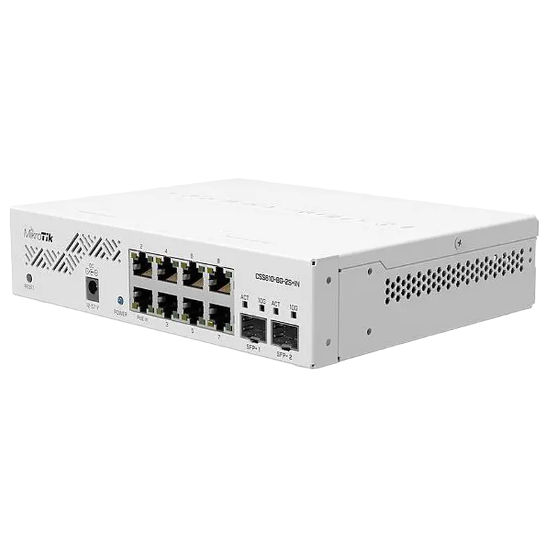 Comutator MikroTik CSS610-8G-2S+IN, Alb