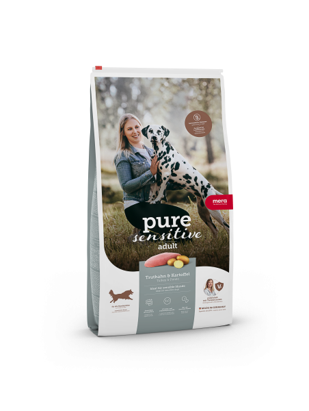 MERA Hrană uscată câini pure sensitive ADULT FRESH MEAT Turkey & Potato12,5kg/57150