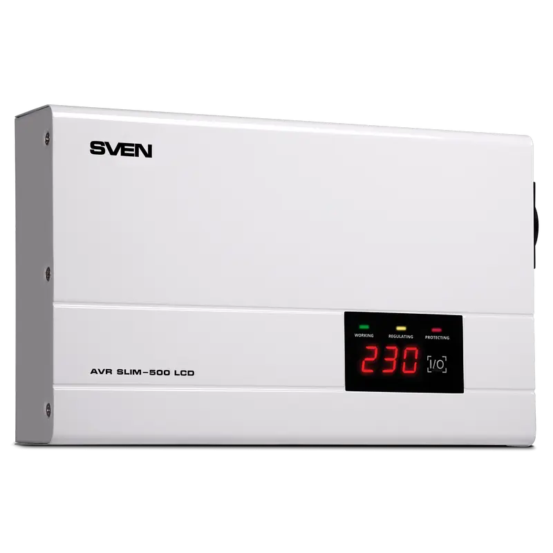 Stabilizator de Tensiune SVEN SLIM AVR-500 LCD, 500VA