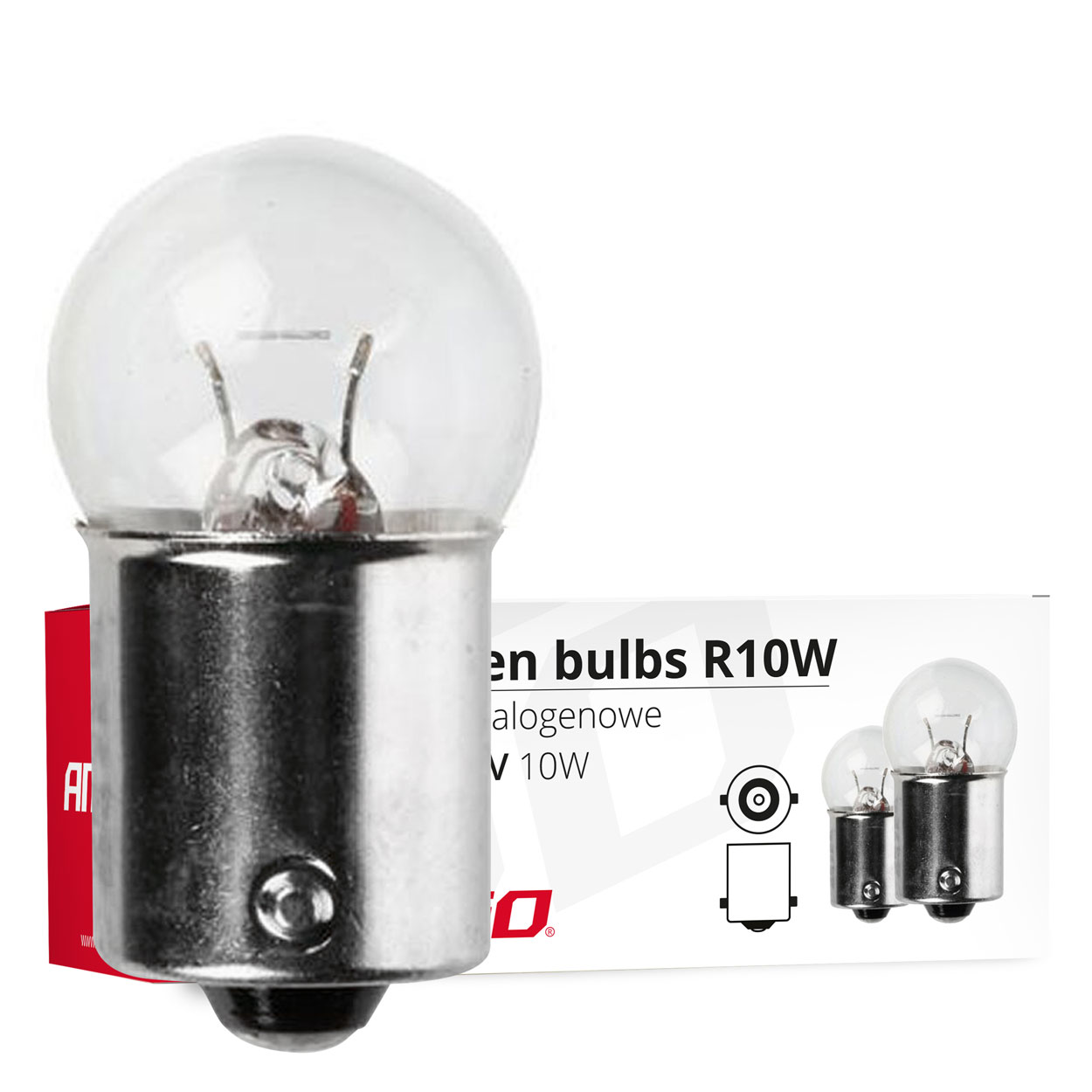 01487 Bec cu halogen (10 buc) R10W BA15s 12V 10W