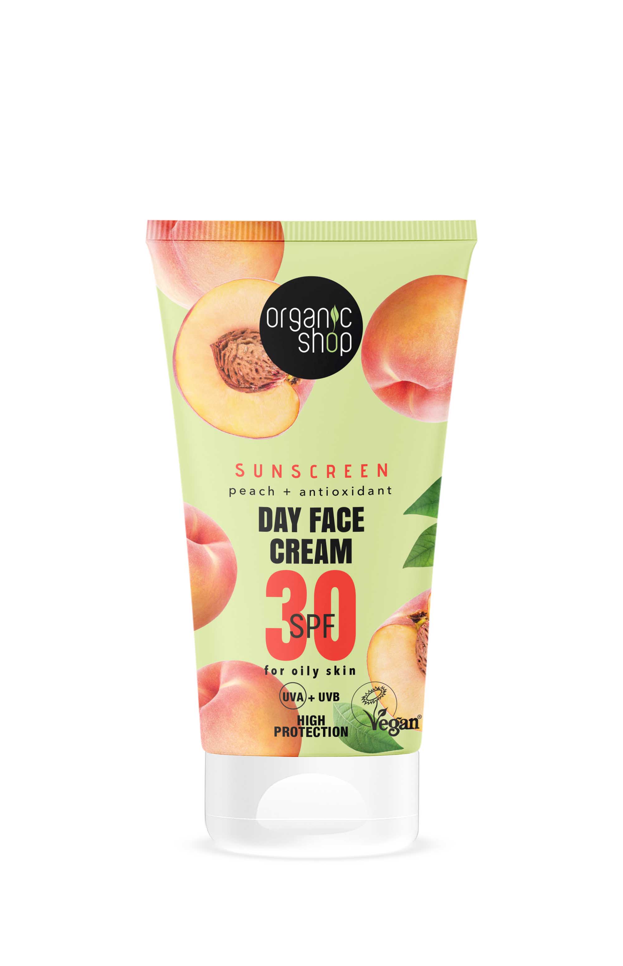 Organic Shop Cremă de față de zi pentru ten gras cu protecție solară SPF 30, 50 ml