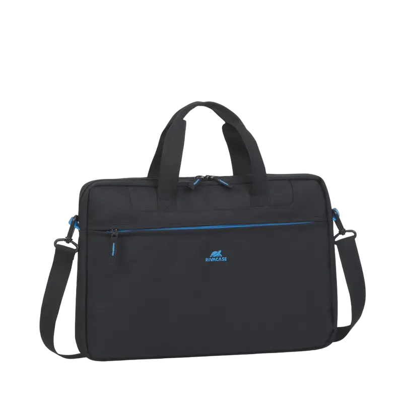 Geantă pentru Laptop RivaCase Regent, 15.6", Poliester, Negru