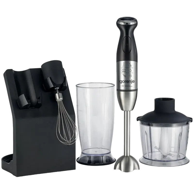 Blender de mână Gorenje HBC807QB, Negru Argintiu