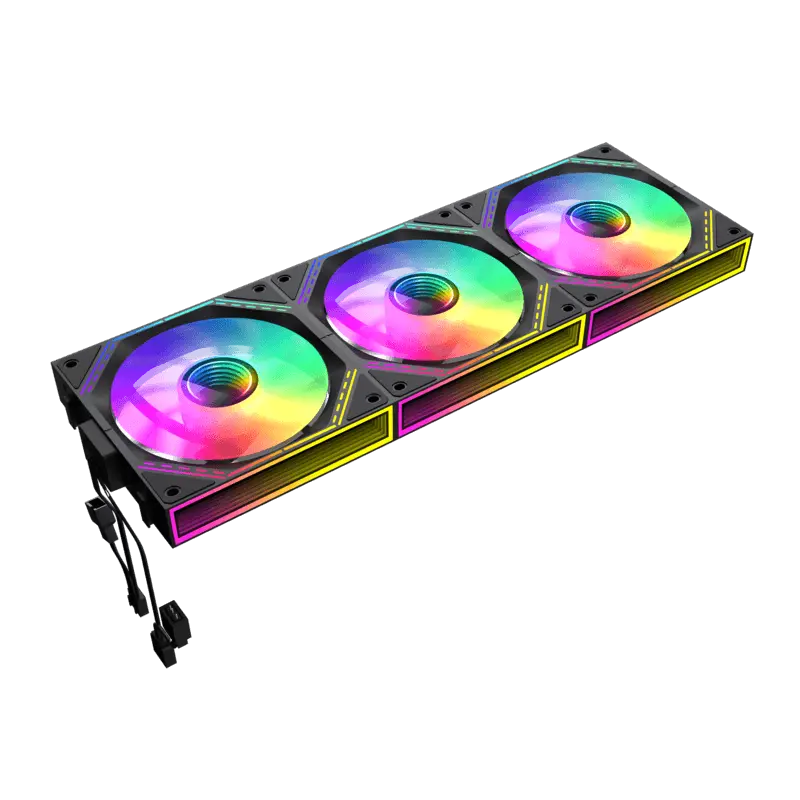 PC Case Fan GAMEMAX FN12A-S3I-R, Reversed, 3xARGB Fan Kit, 120mm, <31.62dB, 49.54CFM, 800-1600RPM, H