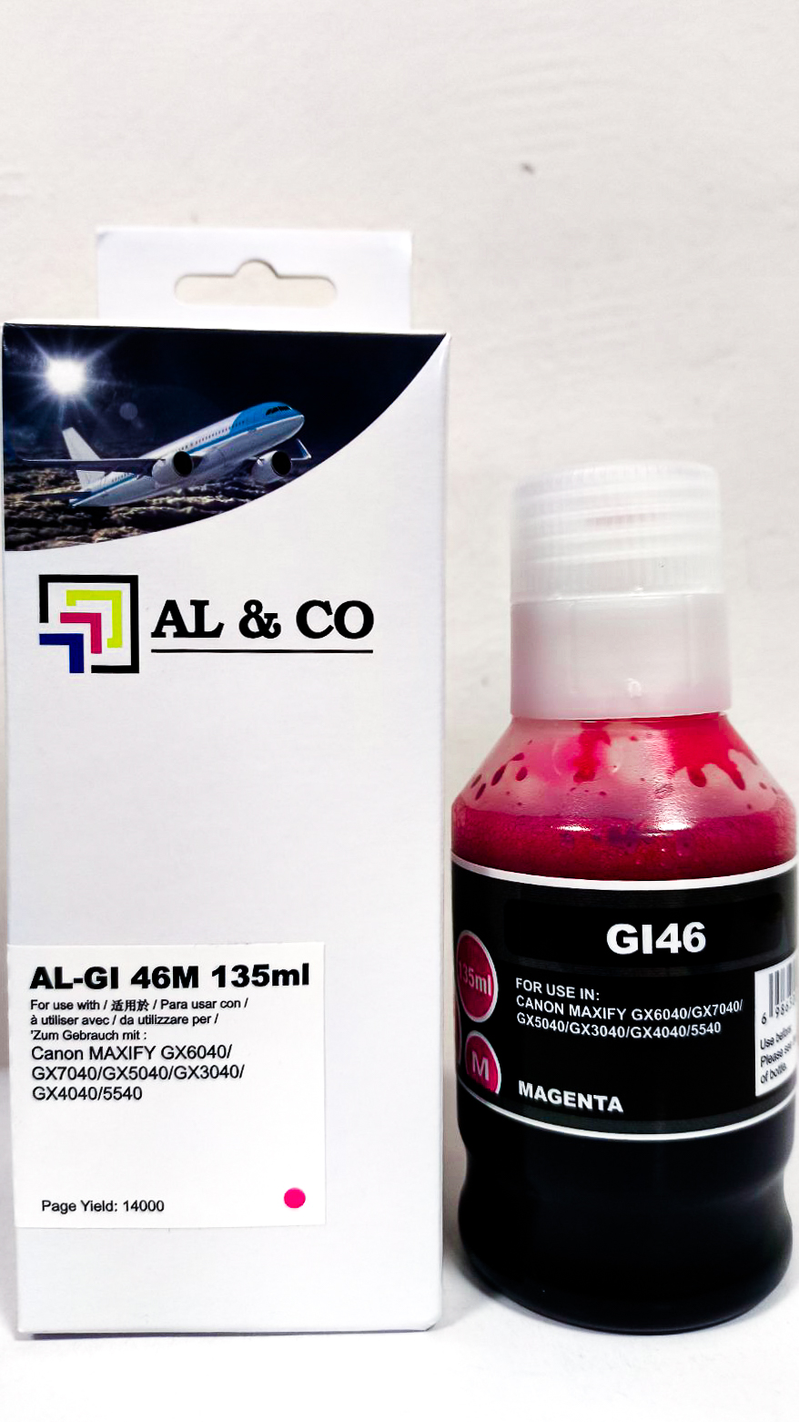 Cerneală Canon Premium compatibilă GI-46M Magenta for MAXIFY GX3040/4040/5040/6040/7040 135ml