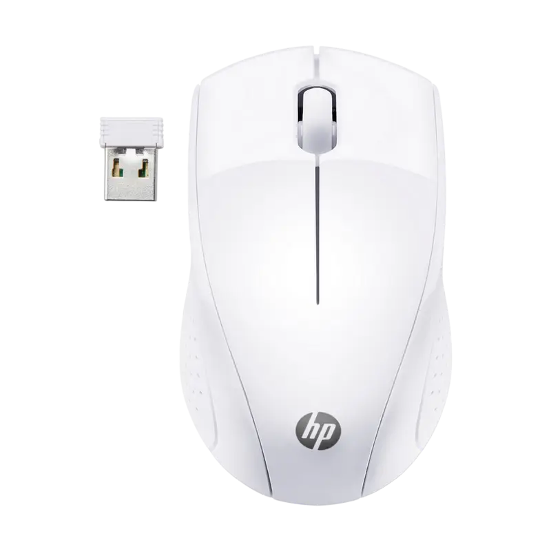 Mouse Wireless HP 220, Snow White