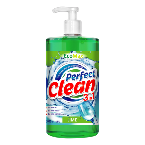Detergent de vase Ecomax Perfect Clean 3in1 Lime 1000g