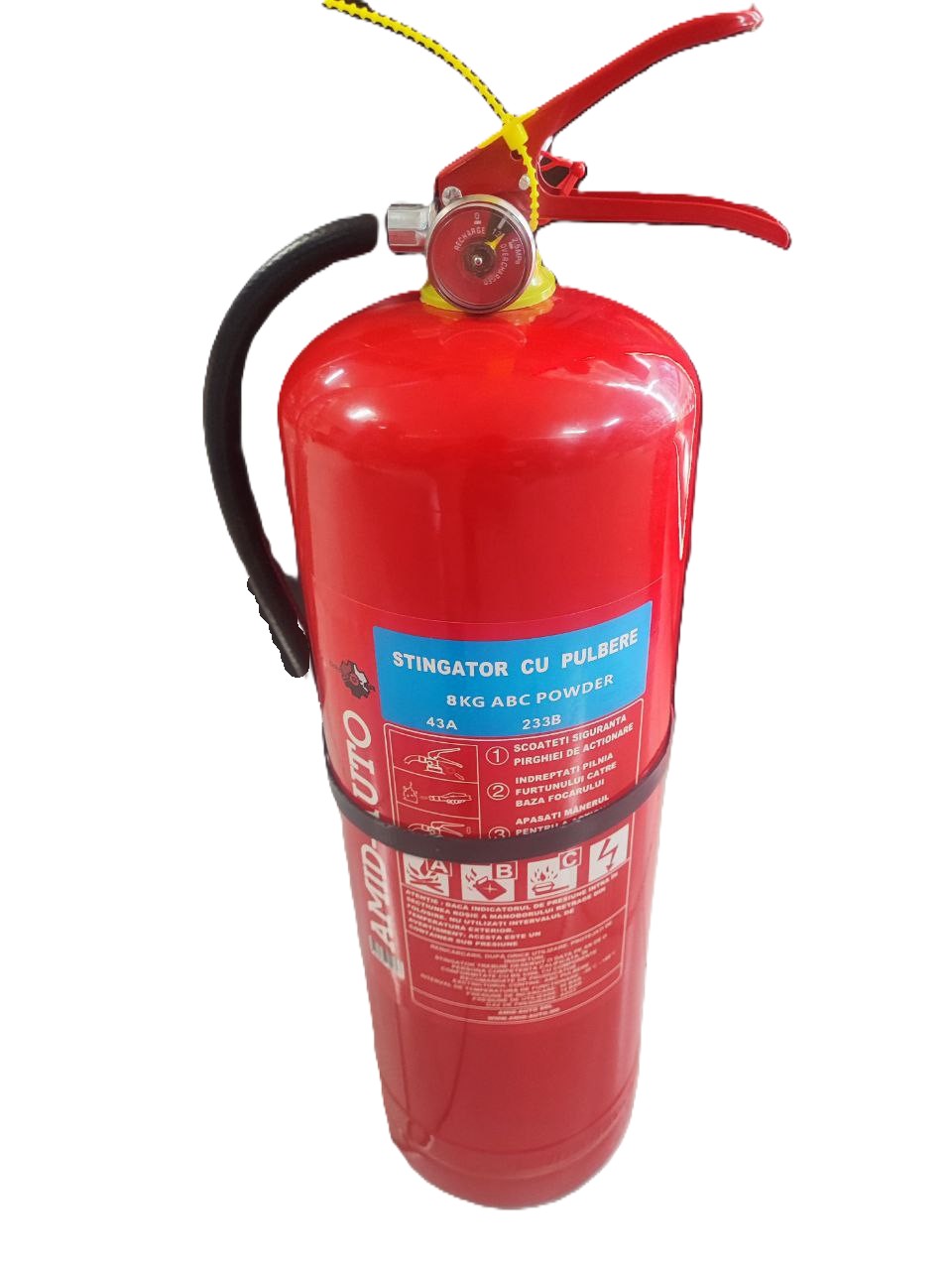 Stingator cu pulbere 8 kg. ’DaAutoCar’ cu carlig de perete
