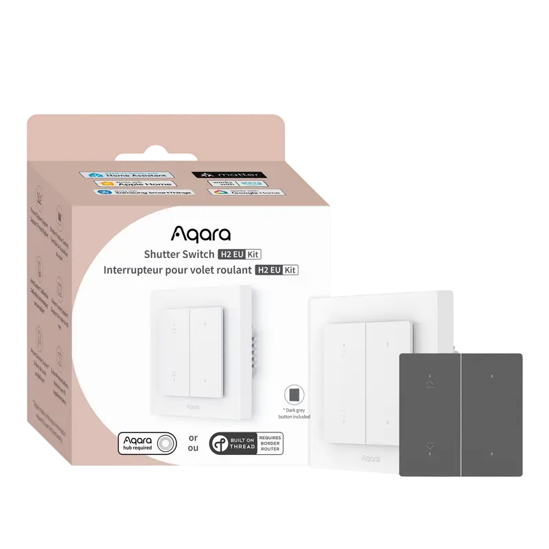 Comutator inteligent AQARA Shutter Switch H2, Alb