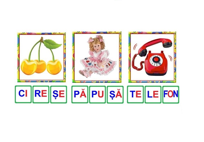 L-190 Joc cu jetoane Formăm cuvinte din 3 silabe