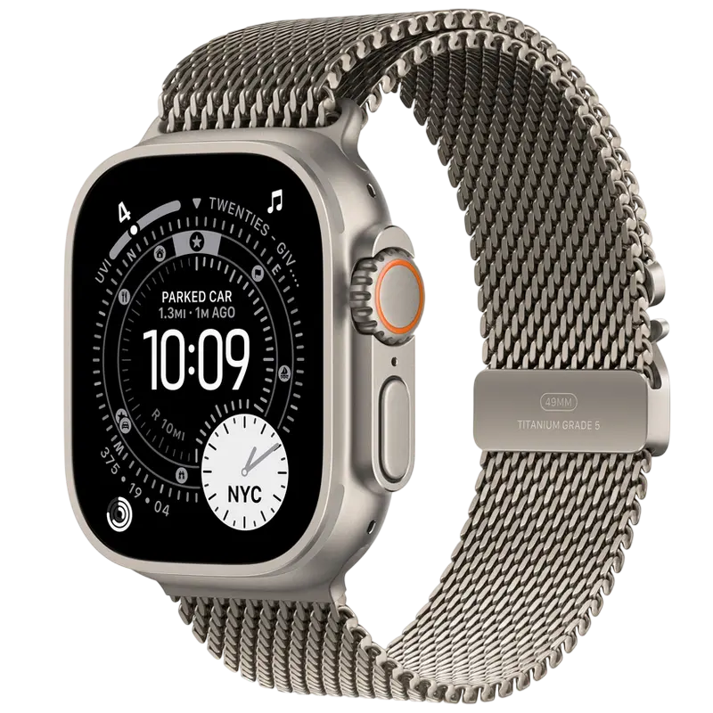 Ceas inteligent Apple Watch Ultra 3, 49mm, Natural Titanium