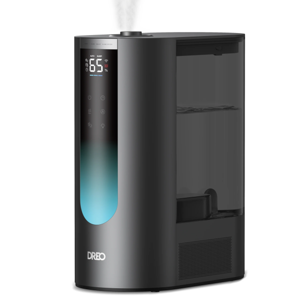 Umidificator aer Dreo 813S Smart, Rezervor 6l, 500ml/h, Ceață caldă și rece, 3 trepte umidificare, Senzor umiditate, Indicator Umiditate, Duză de Ceață, Mod Auto, Aromaterapie, Negru