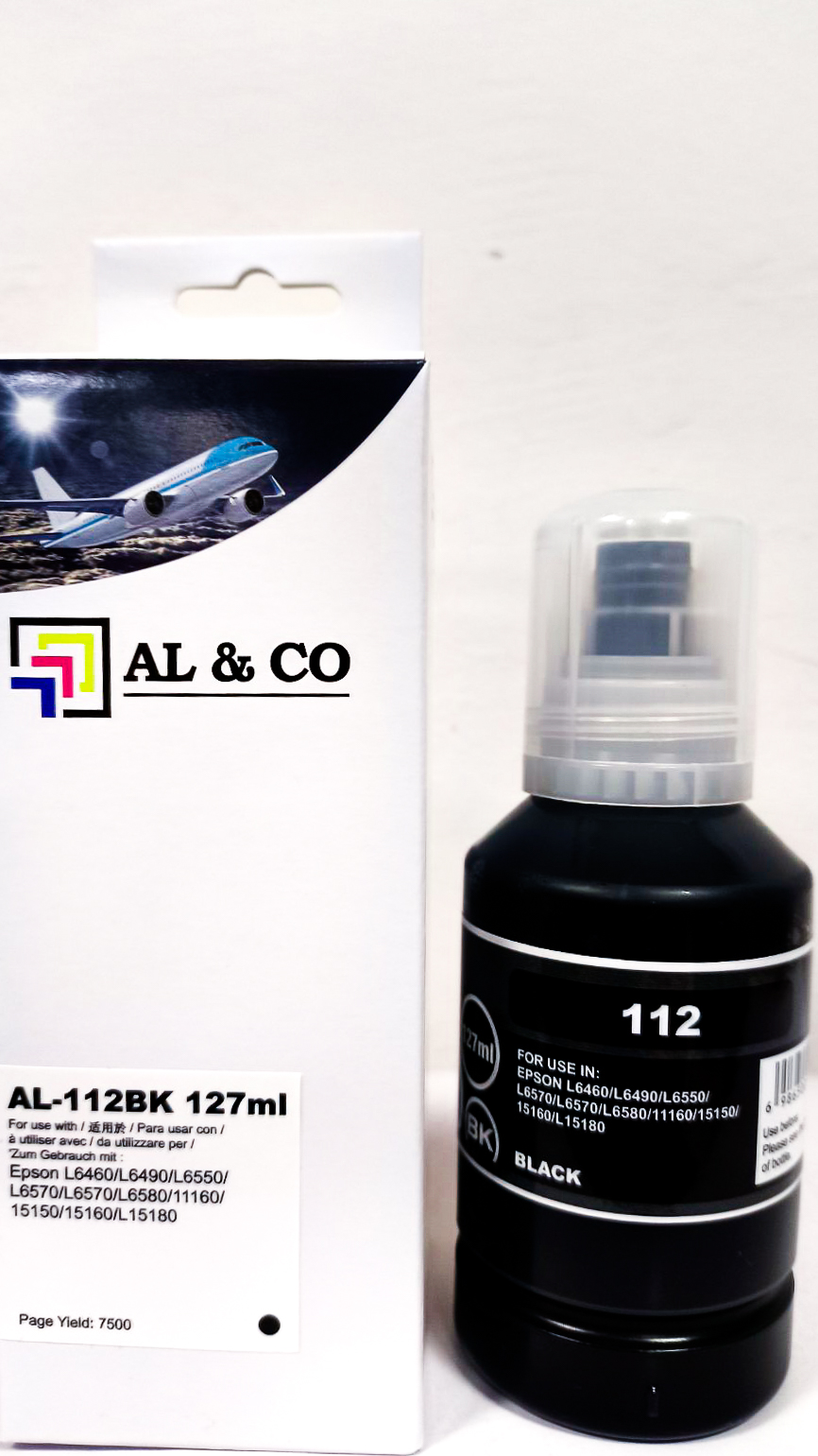 Cerneală Epson Premium compatibilă Pigment T06C14A Black EcoTank 112 for Epson L6460/15150 (127 ml)