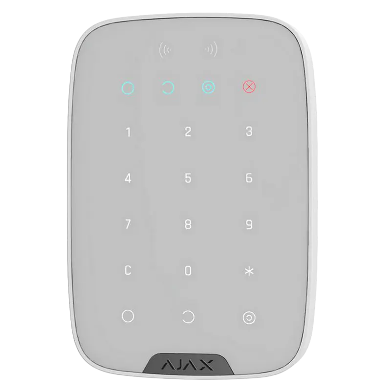 Tastatură tactilă fără fir Ajax KeyPad, Alb