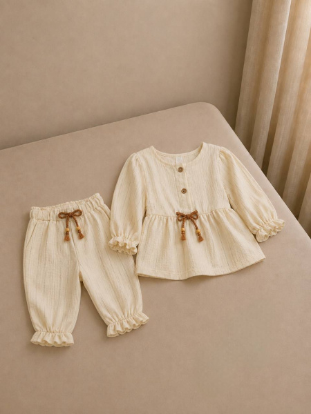 Set pentru fetițe: pantaloni și bluză, Turcia