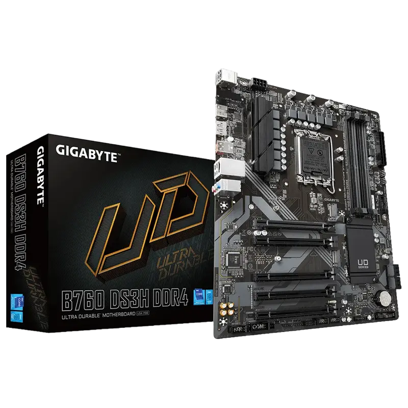 Placă de bază Gigabyte B760 DS3H DDR4, LGA1700, Intel B760, ATX