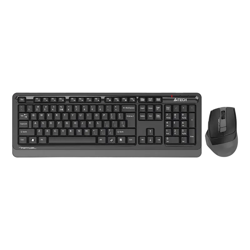 Set Tastatură + Mouse A4Tech FG1035, Fără fir, Negru | Gri
