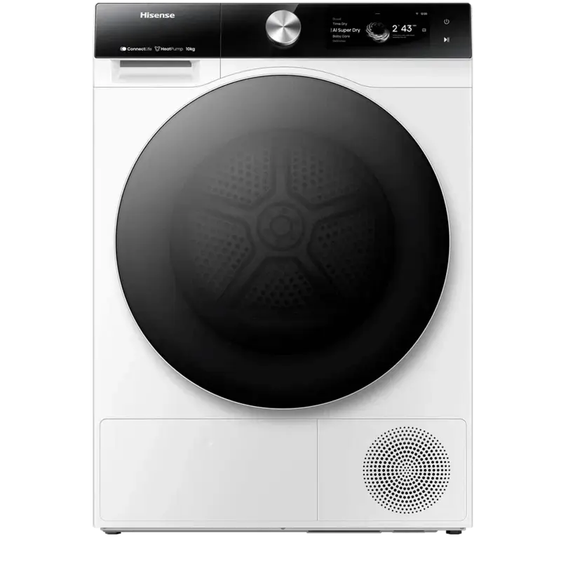 Uscător de rufe Hisense DH7S107BW, 10kg, Alb