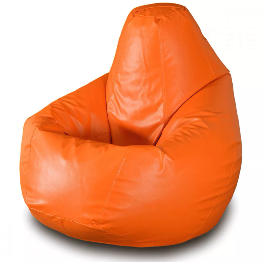 Fotoliu Bean Bag pară mărimea XL din ecopiele MAX culoarea oranj