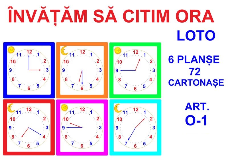 O-1 Joc Loto Învăţăm să citim ora